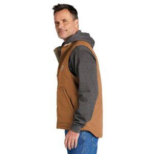 Carhartt Sherpa Lined Brown Vest Size Medium